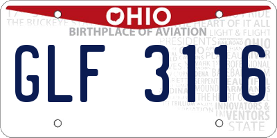 OH license plate GLF3116