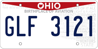 OH license plate GLF3121