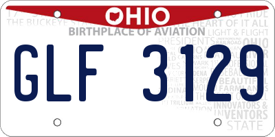 OH license plate GLF3129