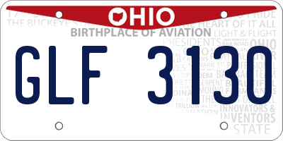 OH license plate GLF3130