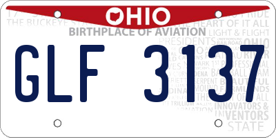 OH license plate GLF3137