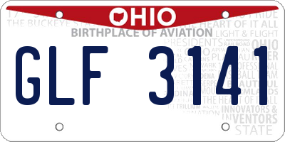 OH license plate GLF3141