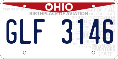 OH license plate GLF3146