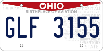 OH license plate GLF3155