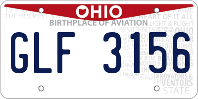 OH license plate GLF3156