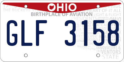 OH license plate GLF3158