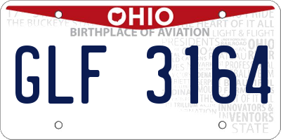 OH license plate GLF3164