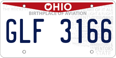 OH license plate GLF3166