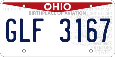OH license plate GLF3167