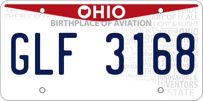 OH license plate GLF3168