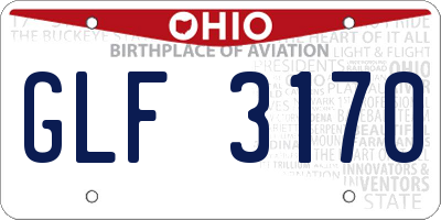 OH license plate GLF3170