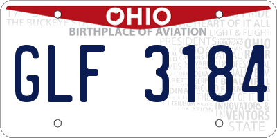 OH license plate GLF3184