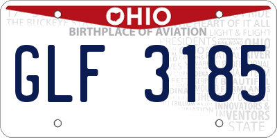 OH license plate GLF3185