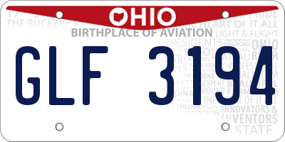 OH license plate GLF3194
