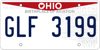OH license plate GLF3199