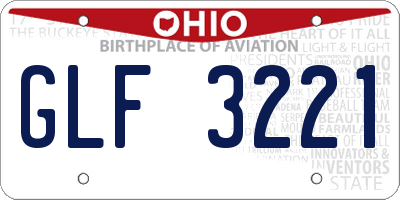 OH license plate GLF3221