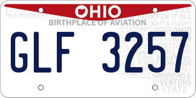 OH license plate GLF3257