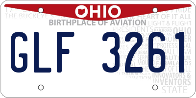 OH license plate GLF3261