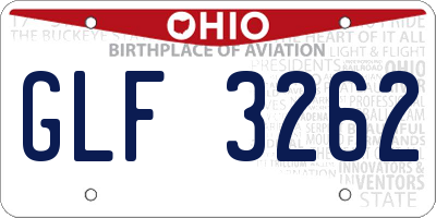 OH license plate GLF3262