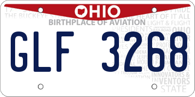 OH license plate GLF3268