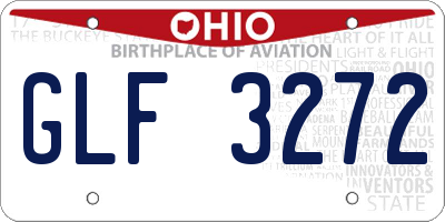 OH license plate GLF3272