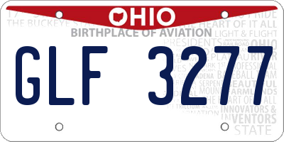 OH license plate GLF3277