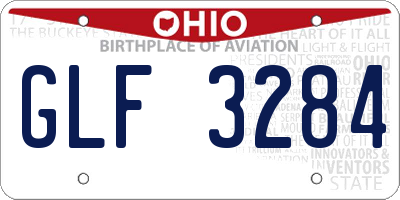 OH license plate GLF3284