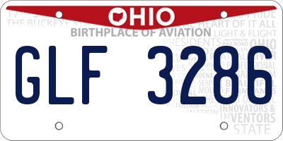 OH license plate GLF3286