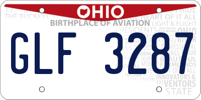 OH license plate GLF3287