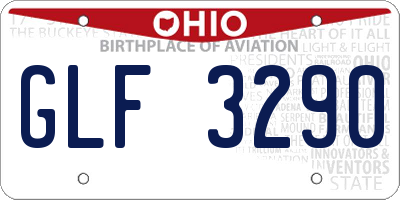 OH license plate GLF3290
