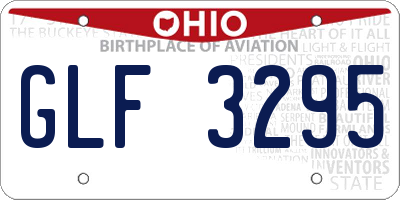 OH license plate GLF3295
