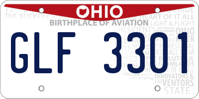 OH license plate GLF3301