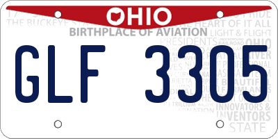 OH license plate GLF3305