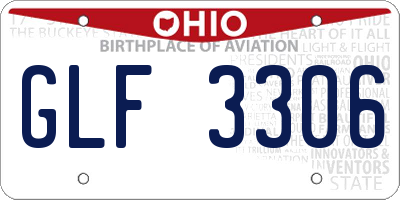 OH license plate GLF3306