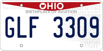 OH license plate GLF3309