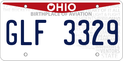 OH license plate GLF3329