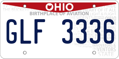 OH license plate GLF3336
