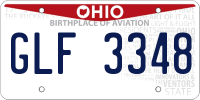 OH license plate GLF3348