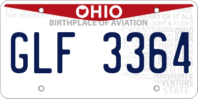 OH license plate GLF3364