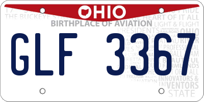 OH license plate GLF3367