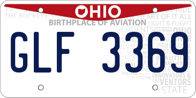 OH license plate GLF3369