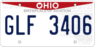 OH license plate GLF3406