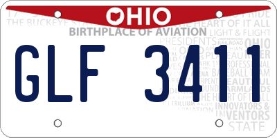 OH license plate GLF3411