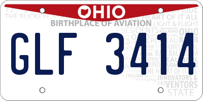 OH license plate GLF3414
