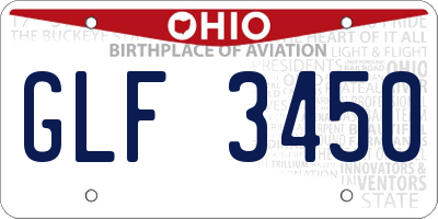 OH license plate GLF3450