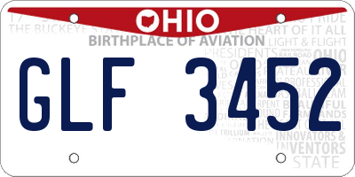 OH license plate GLF3452