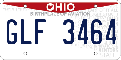 OH license plate GLF3464