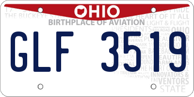 OH license plate GLF3519