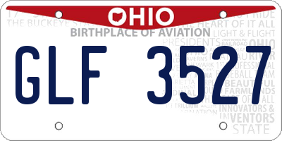 OH license plate GLF3527