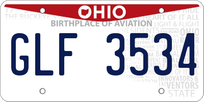 OH license plate GLF3534